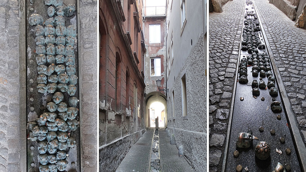 Art in the streets of Old Town in Ljubljana