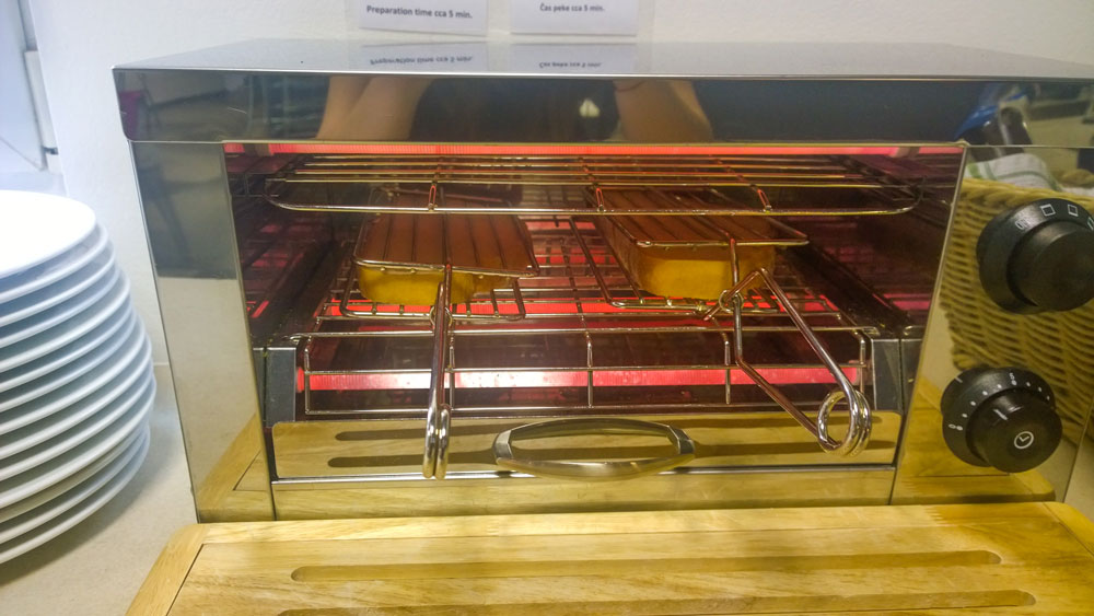 Breakfast toast at Bit-Center hotel, Ljubljana