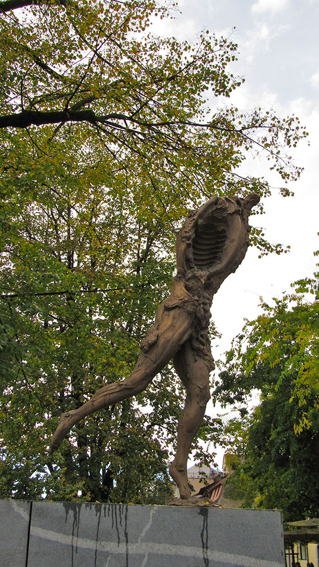 Sculpture at Bucher's bridge, Ljubljana