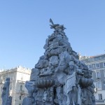 Fountain, Ellie Alexander in front of the Government House In Trieste Italy