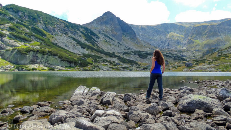 Admiring the view at the 7 Rila Lakes, Bulgaria