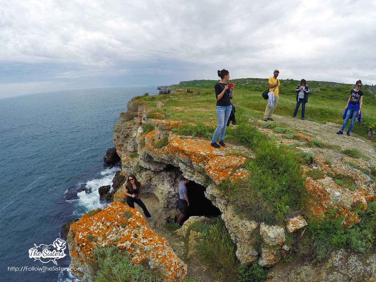 On the entrance of one of the caves in Yailata