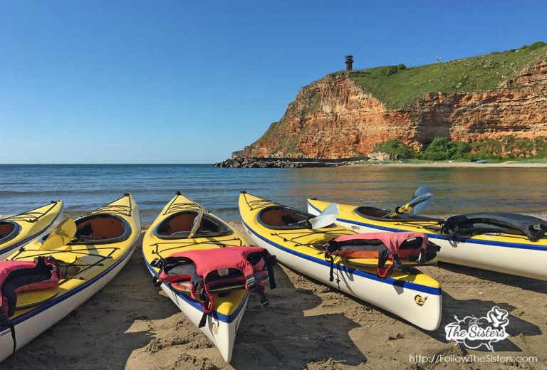 Sea kayaking at the Black sea in Bulgaria