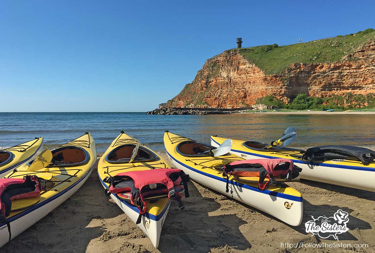 Sea kayaking at the Black sea in Bulgaria