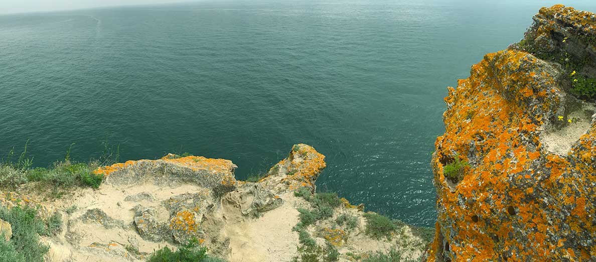 The view from the end of the rock on Cape Kaliakra