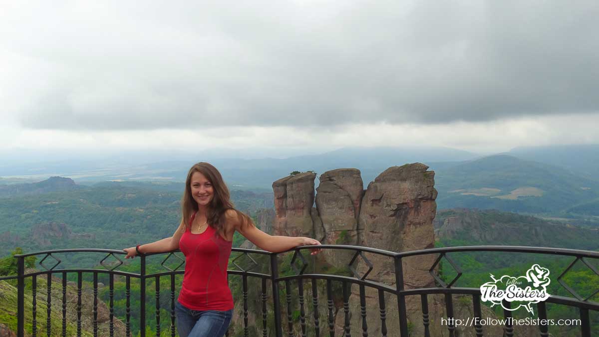 Nina posing at Kaleto Fortress, Belogradchik