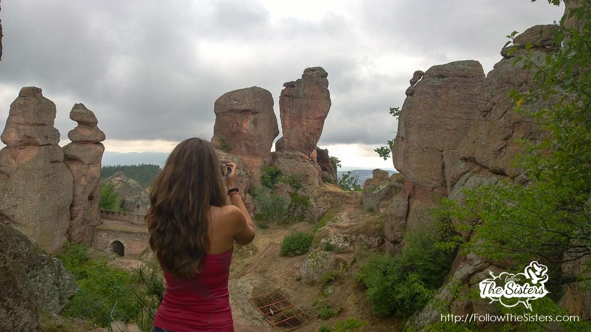 Nina taking thousands of pictures in Belogradchik