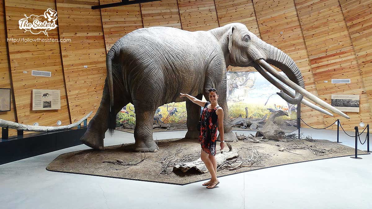 Ellie next to the mammoth in Dorkovo