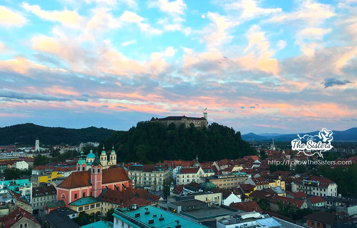 Neboticnik view, sunset