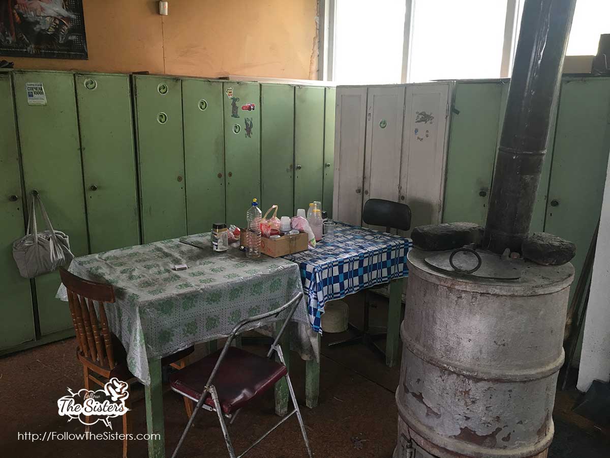The break room in the factory in Kostandovo