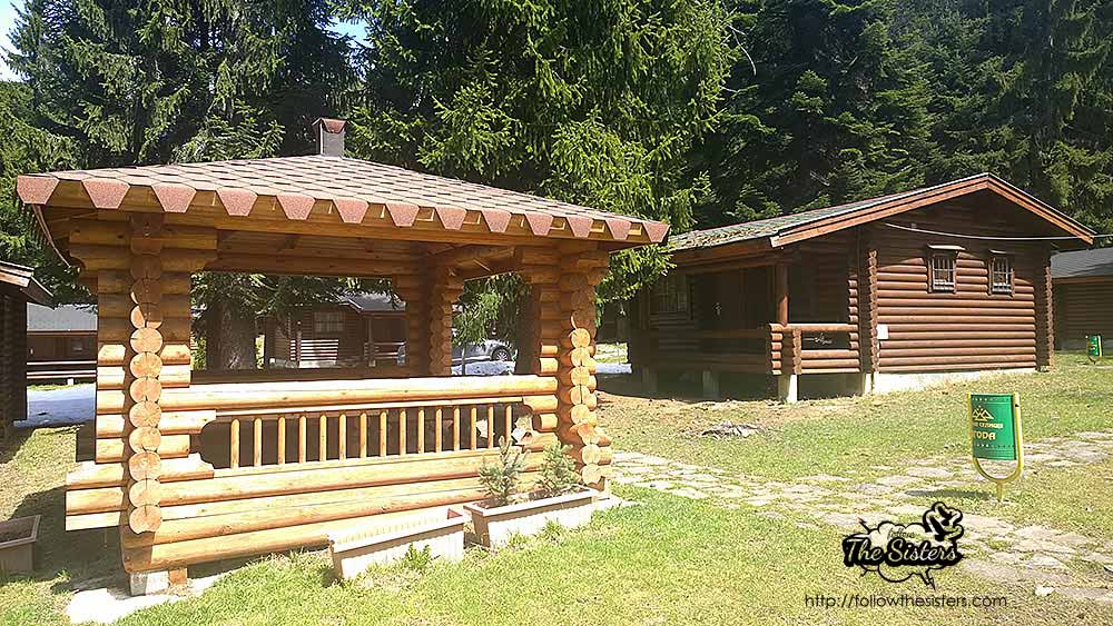 Wooden arbor at villas Yagoda