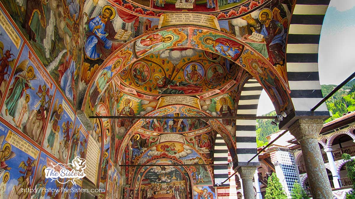 Wall murals in Rila monastery