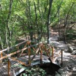 Little wooden bridges on the way to ring in Sliven