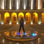 Wonder woman in front of Sliven Municipality