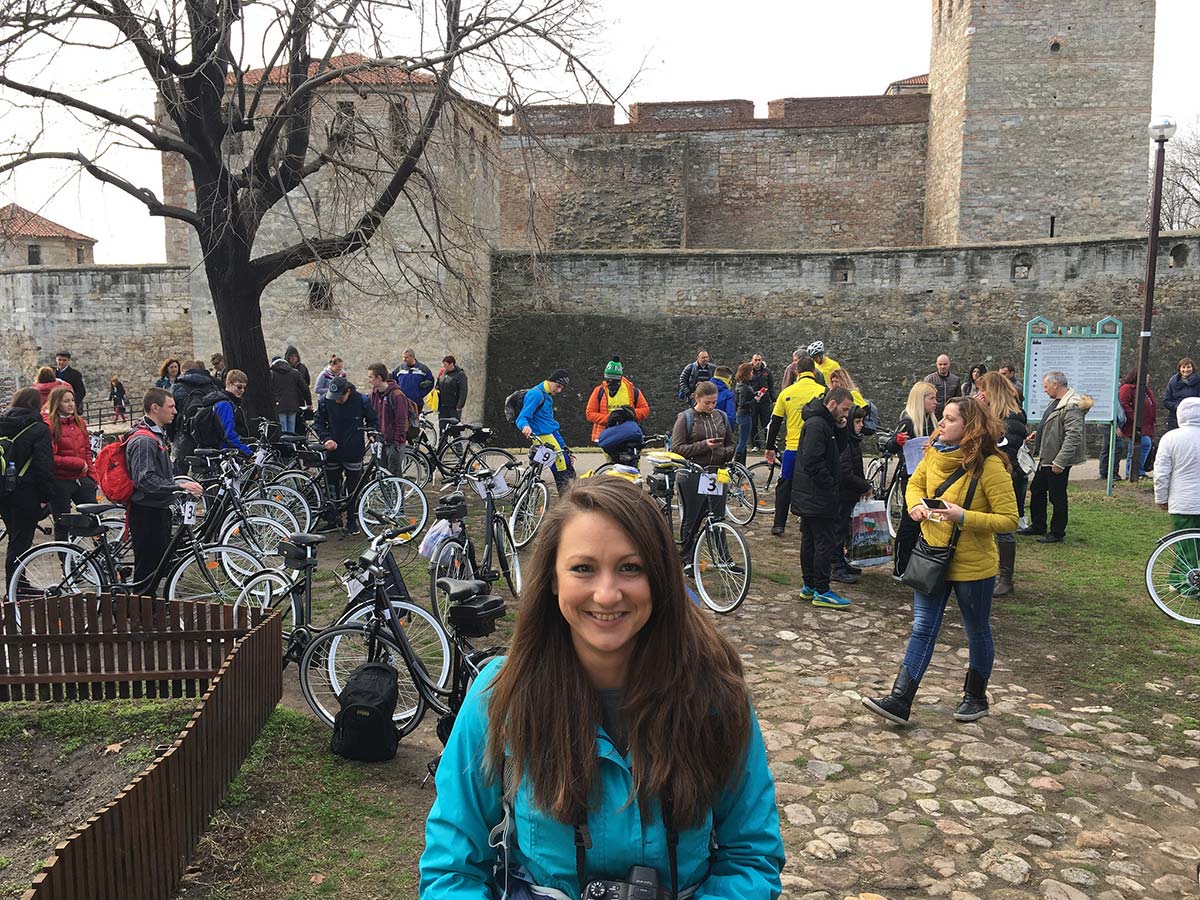 Getting Together With The Group In Front Of Baba Vida Fortress In Vidin