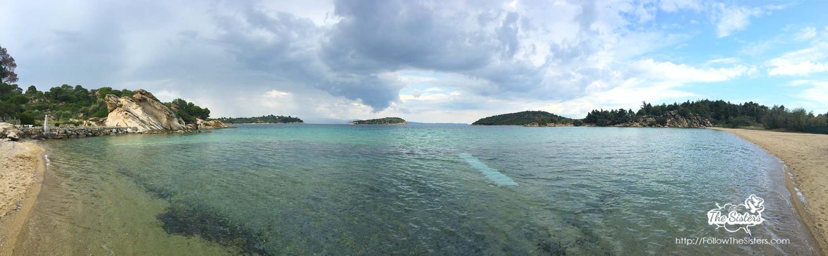 The crystal clear waters of Vourvourou