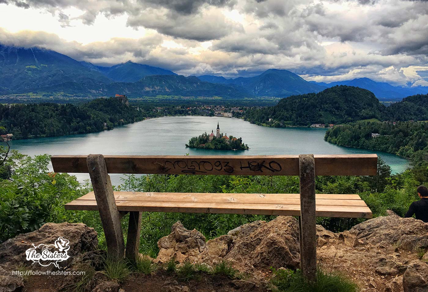 Slovenia most romantic bench